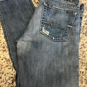 7 For All Mankind Classic Blue Straight Jeans